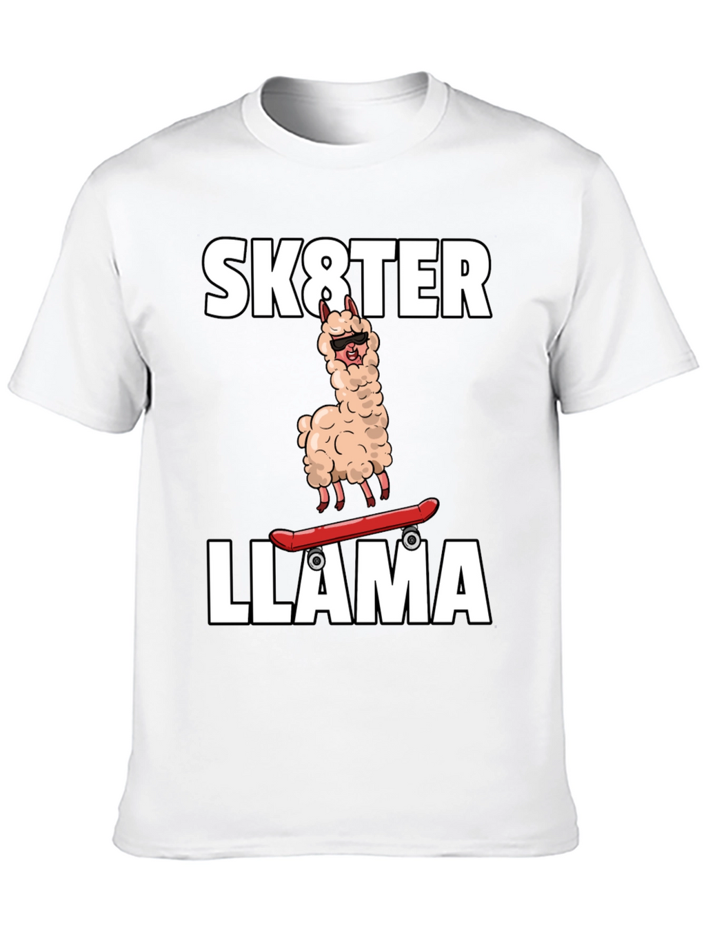 Sk8ter Llama Graphic T-Shirt - Cool & Fun!