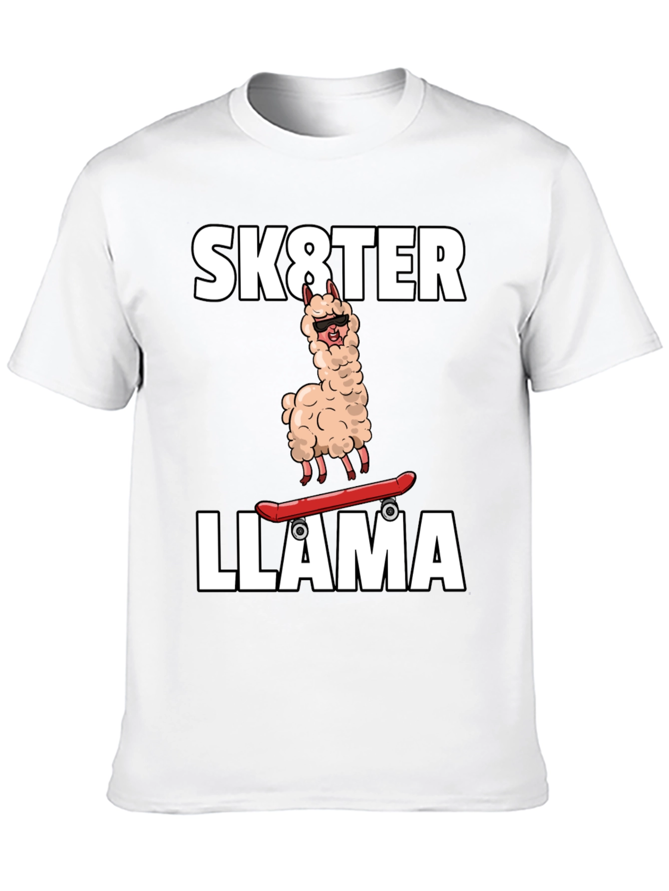 Sk8ter Llama Graphic T-Shirt - Cool & Fun!
