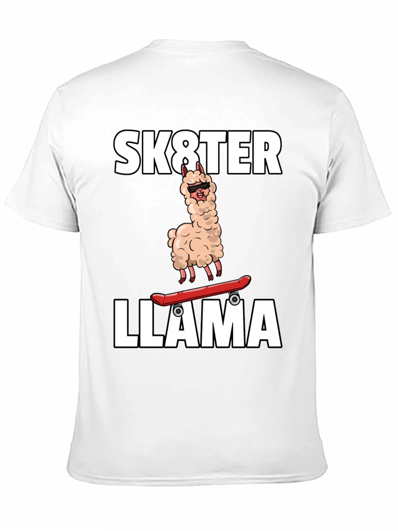 Sk8ter Llama Graphic T-Shirt - Cool & Fun!