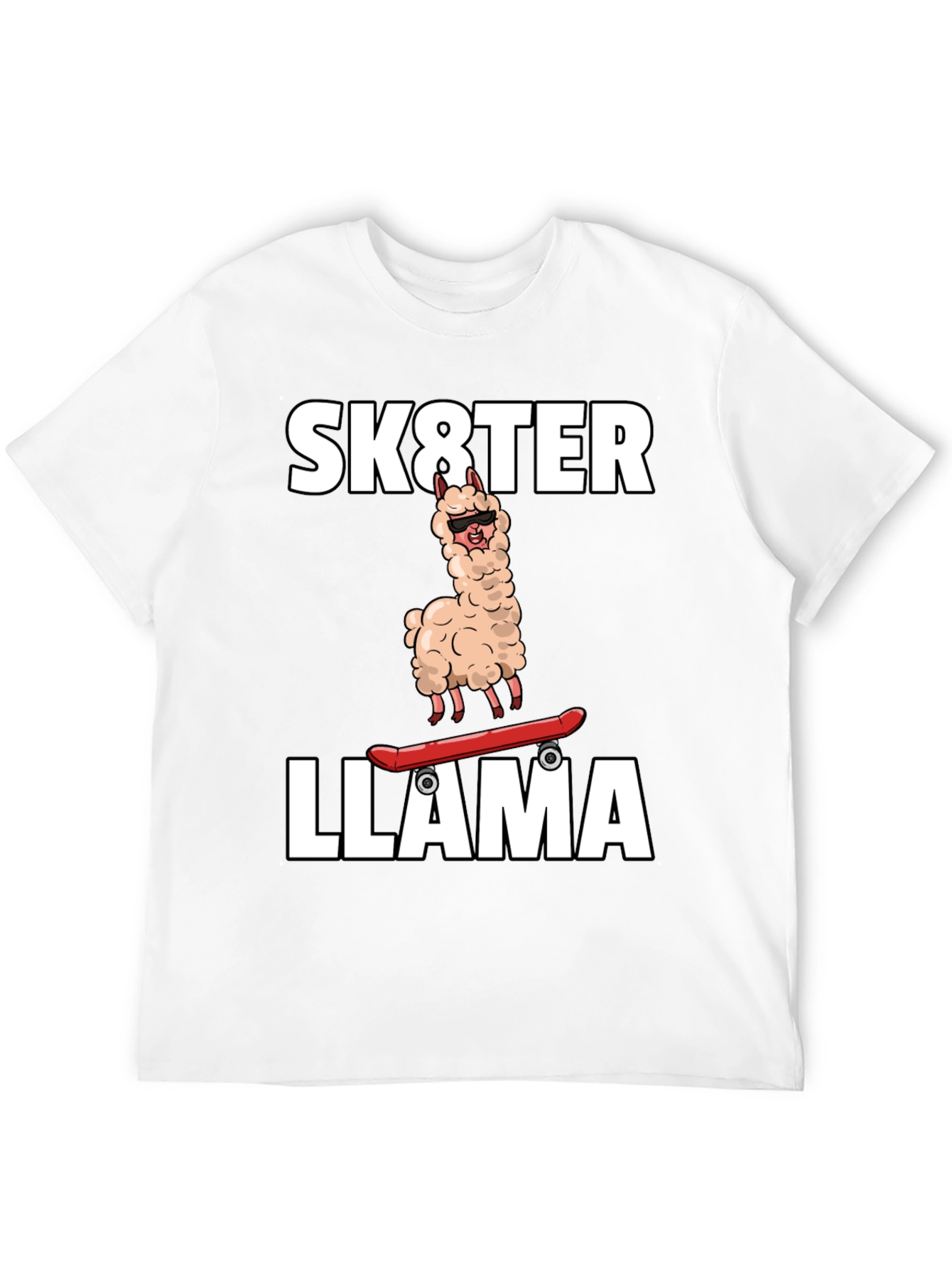 Sk8ter Llama Graphic T-Shirt - Cool & Fun!