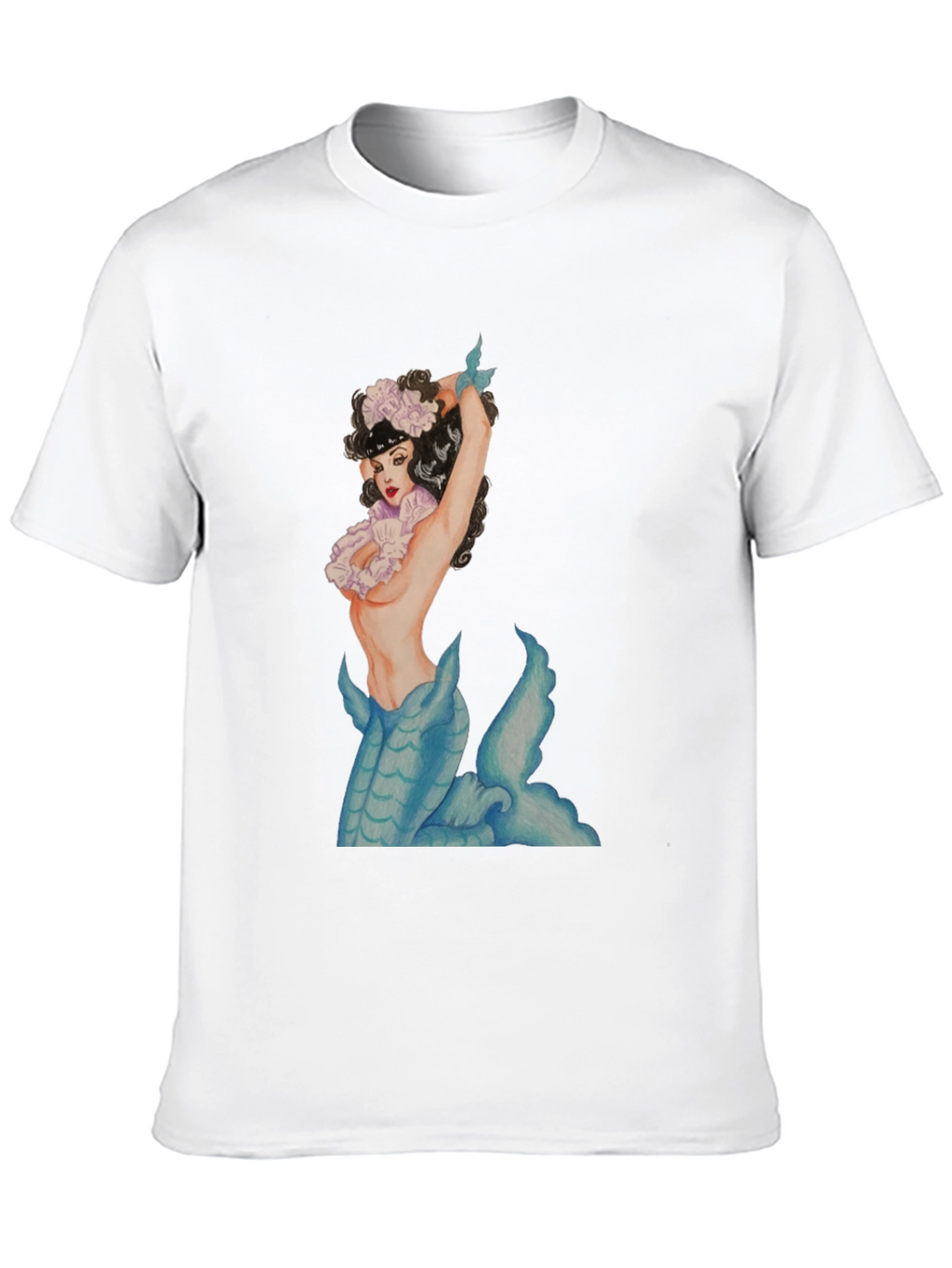 Mermaid Graphic Black T-Shirt