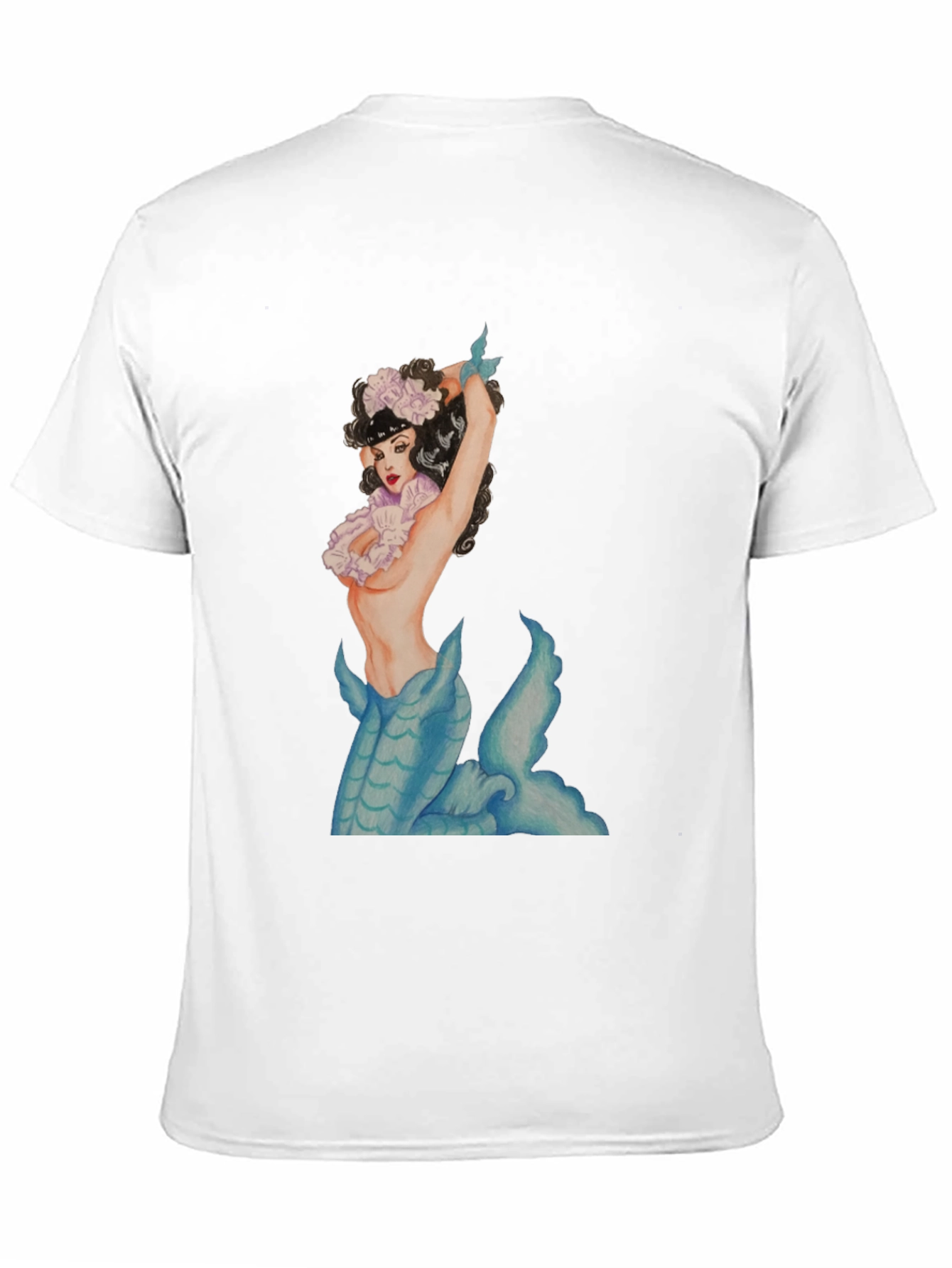 Mermaid Graphic Black T-Shirt