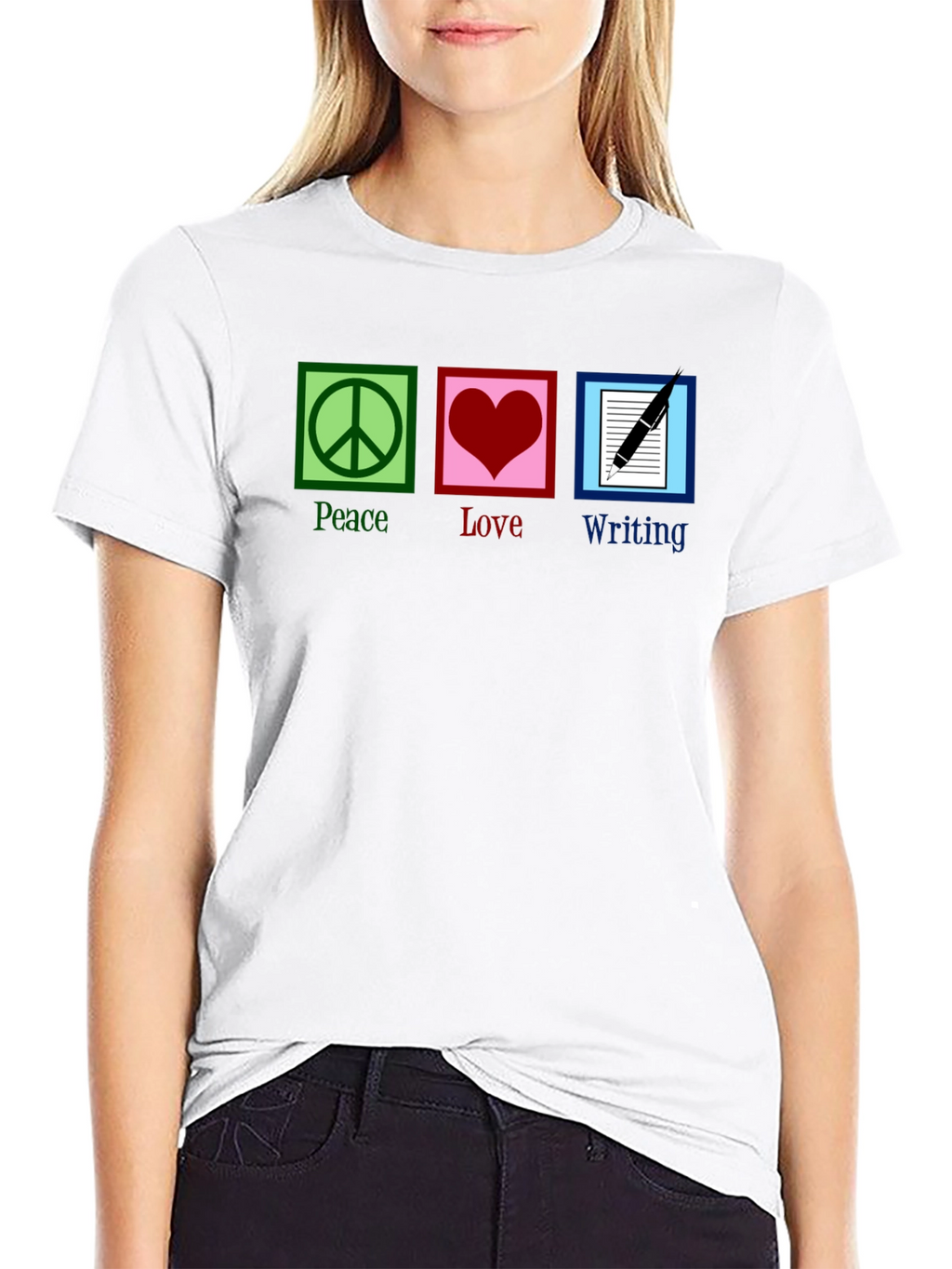 Peace Love Writing Graphic T-Shirt