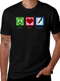 Peace Love Writing Graphic T-Shirt