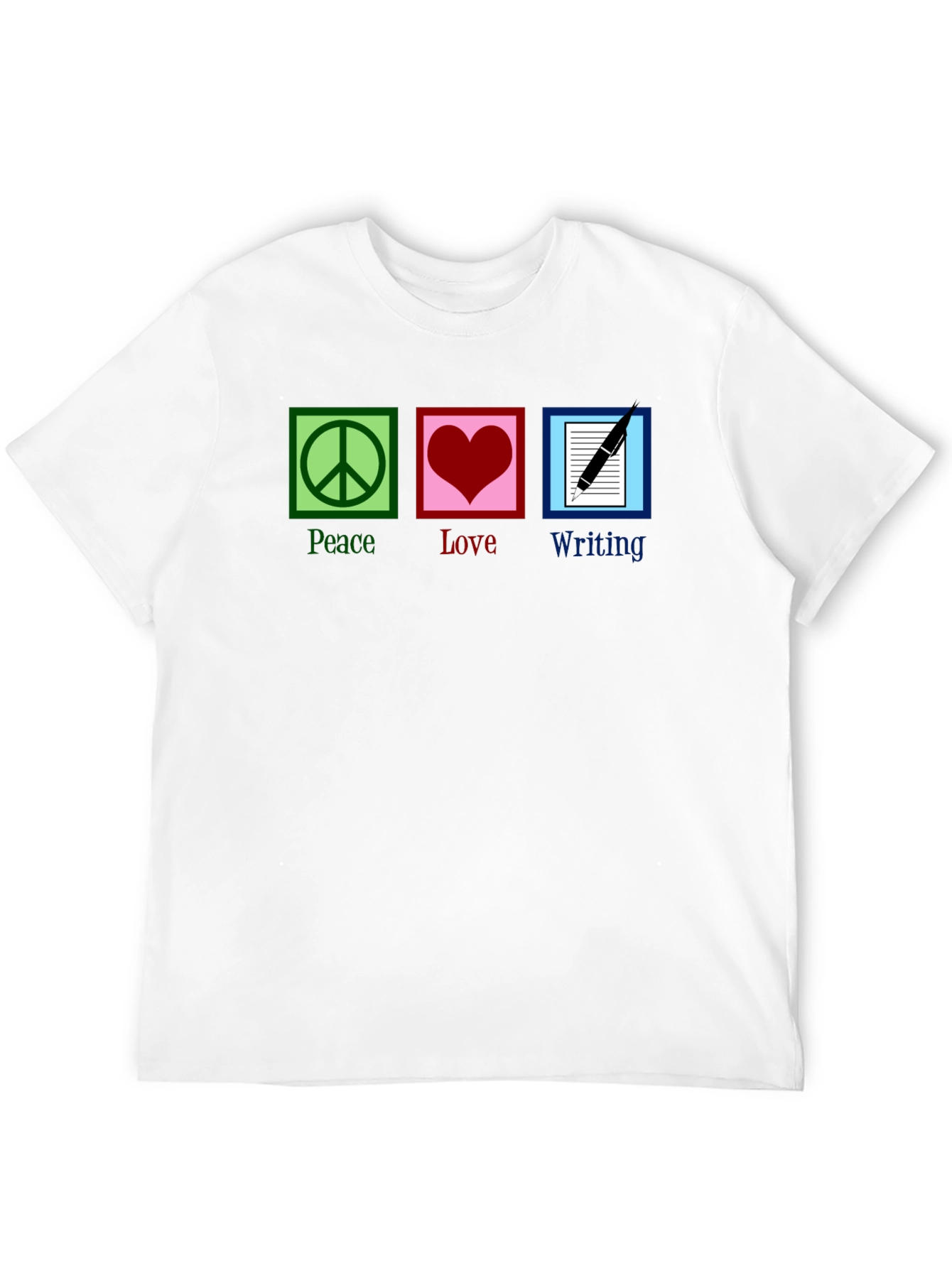 Peace Love Writing Graphic T-Shirt