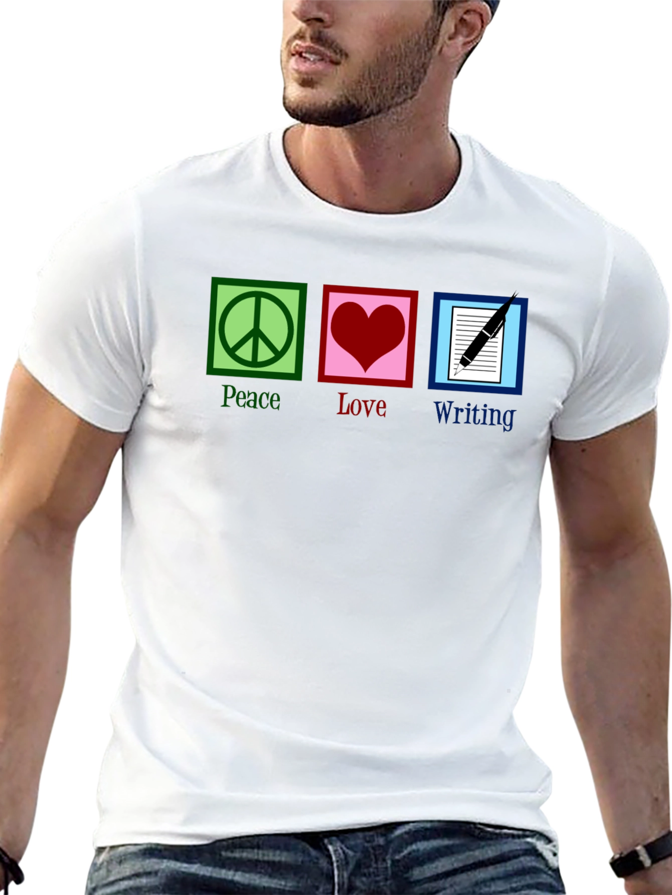 Peace Love Writing Graphic T-Shirt