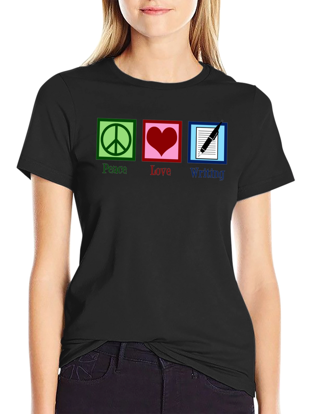 Peace Love Writing Graphic T-Shirt
