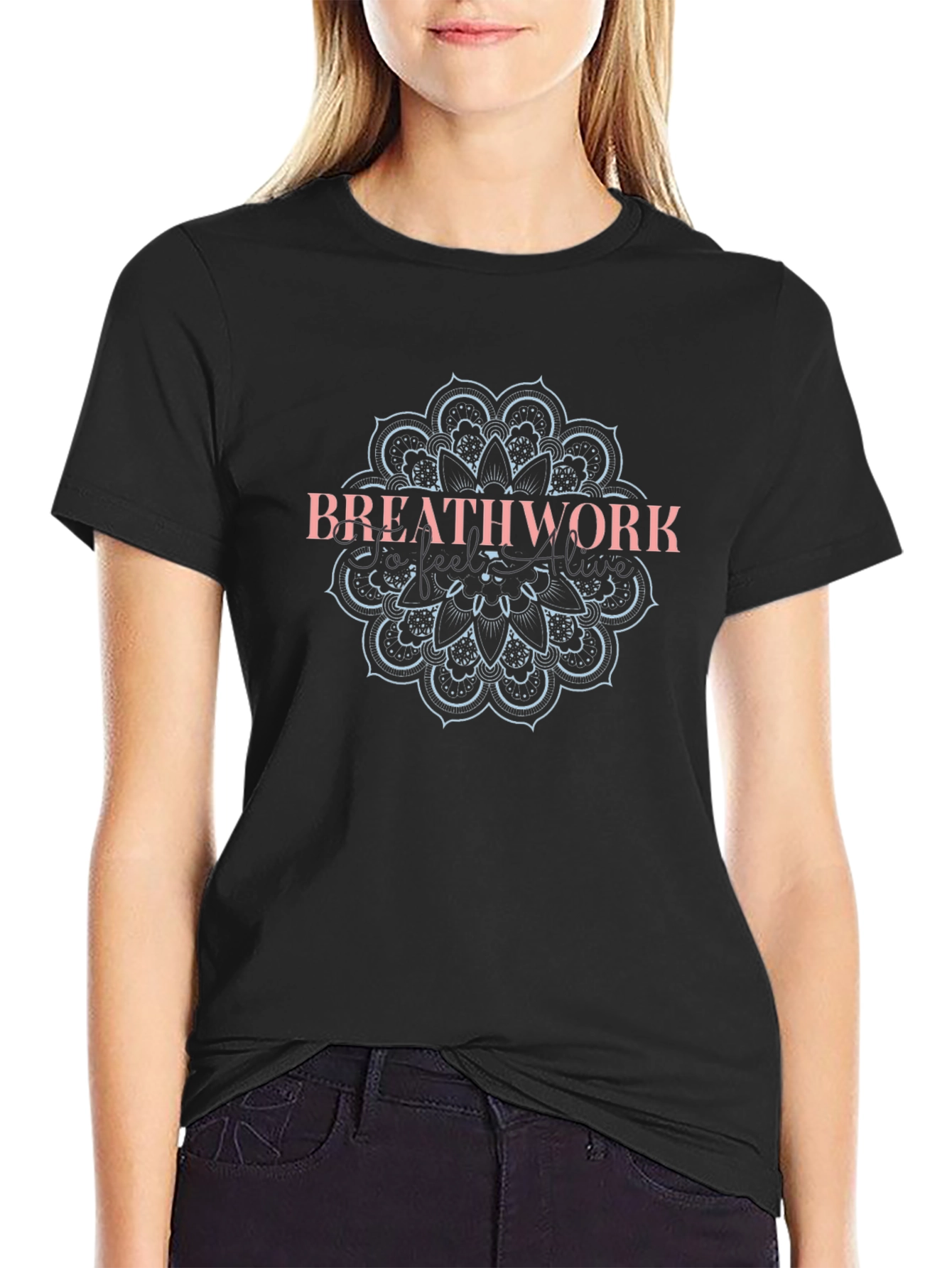 Breathwork Mandala Black T-Shirt