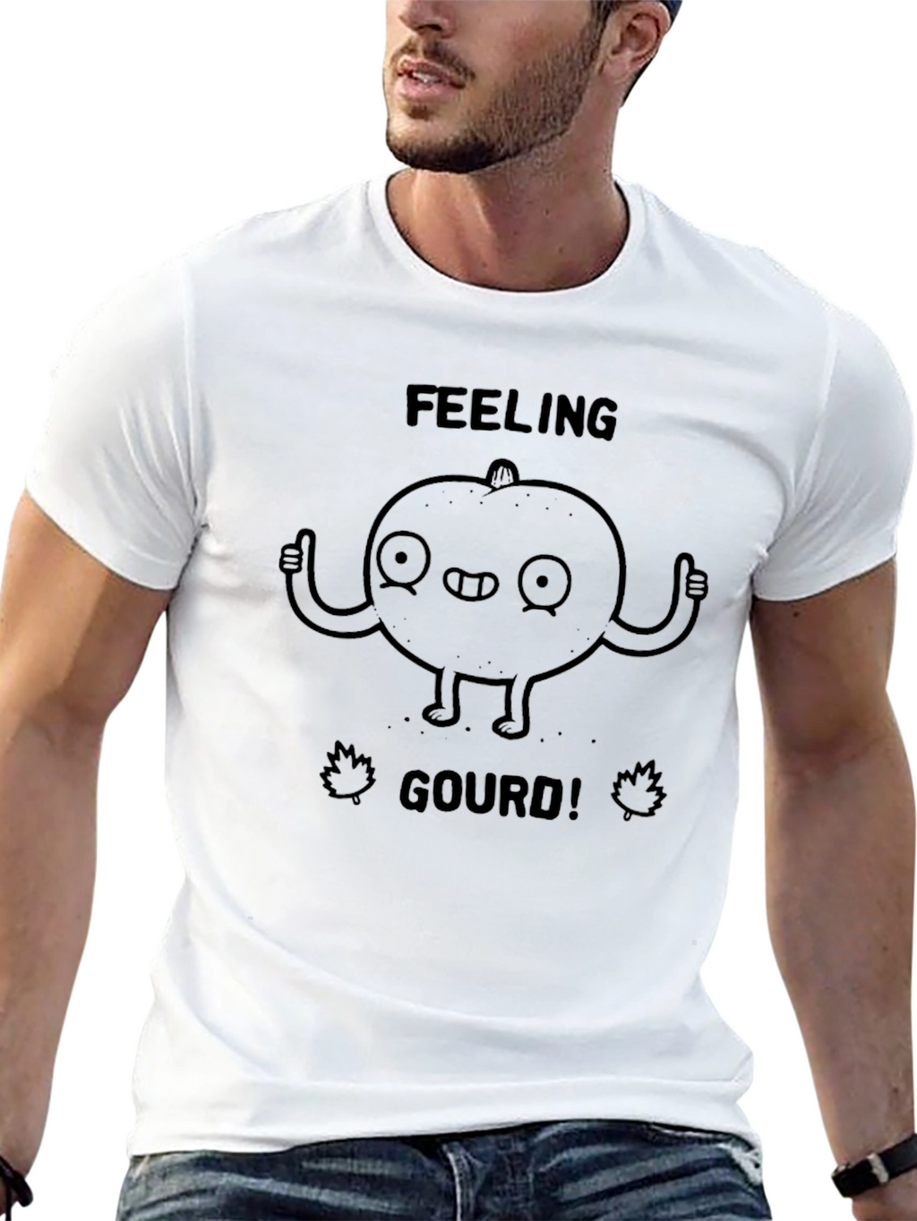 Feeling Gourd Funny Graphic T-Shirt