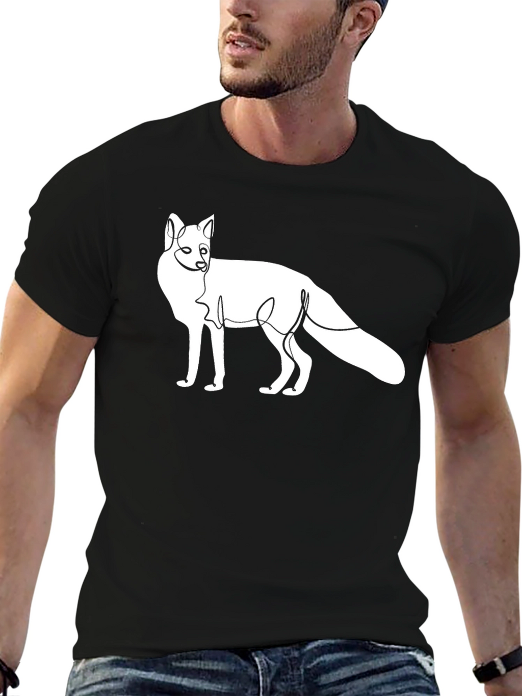 Abstract Fox Graphic Tee