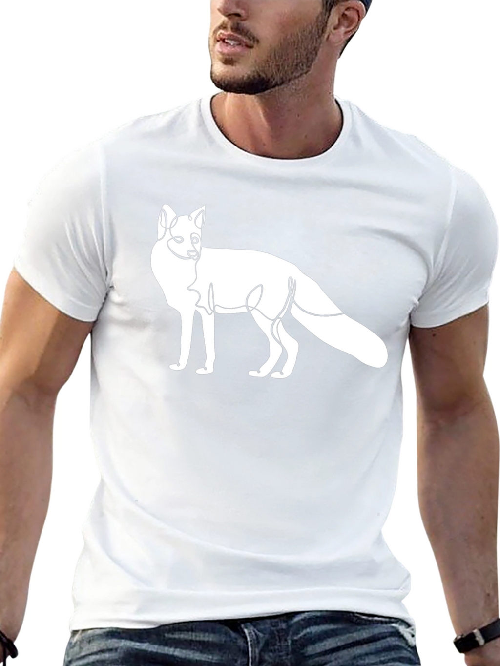 Abstract Fox Graphic Tee