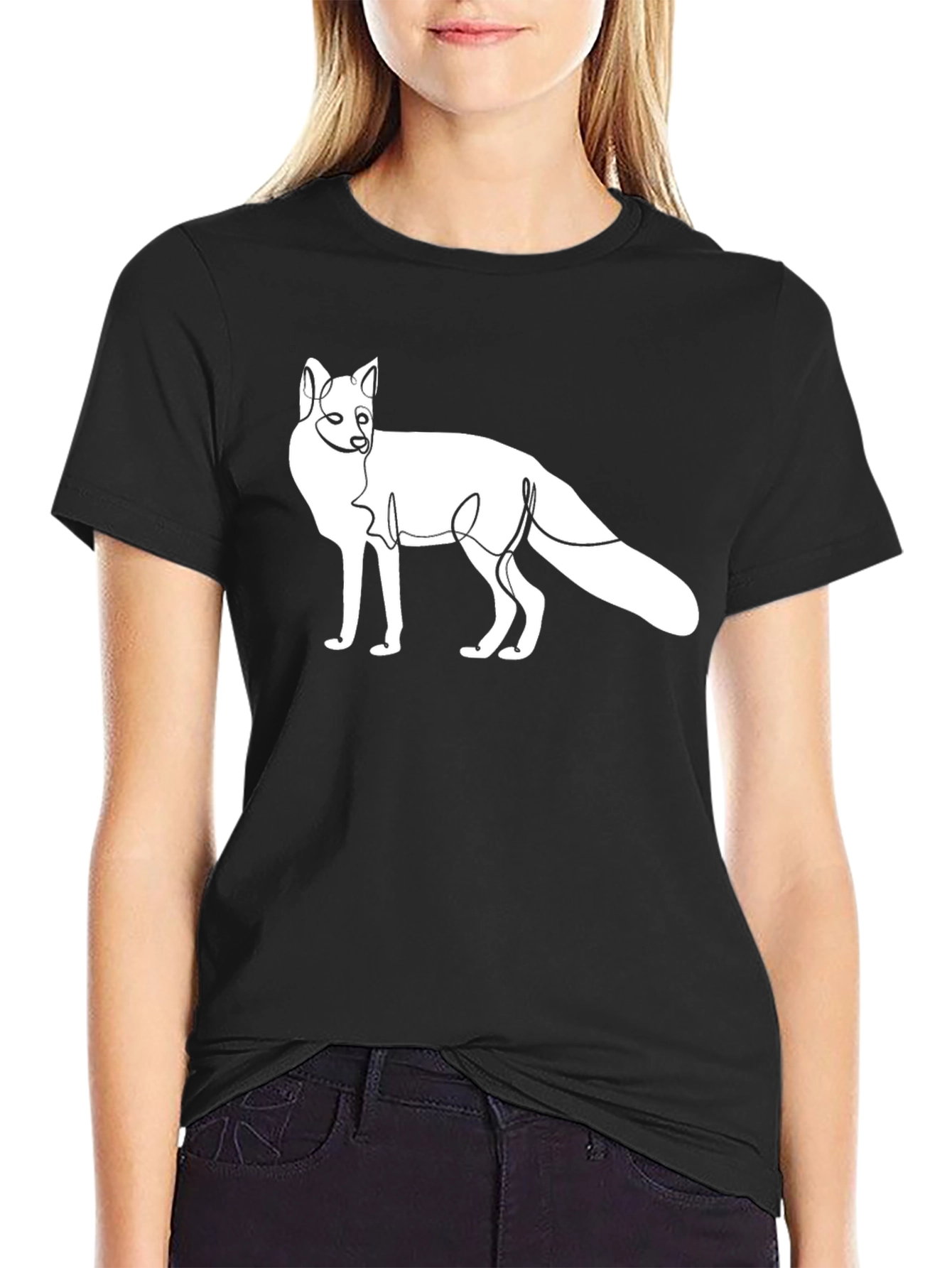 Abstract Fox Graphic Tee