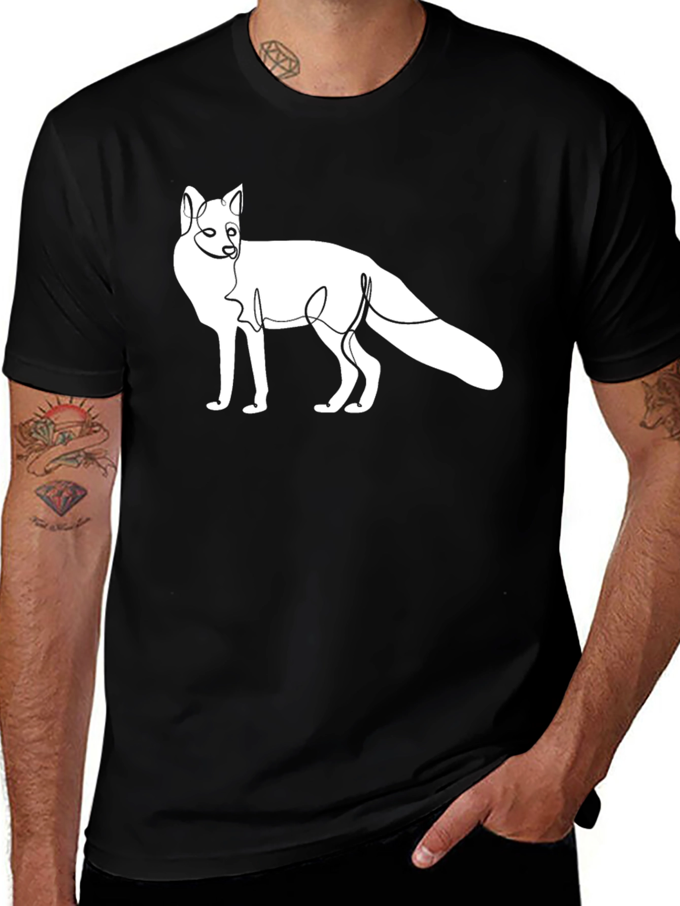 Abstract Fox Graphic Tee