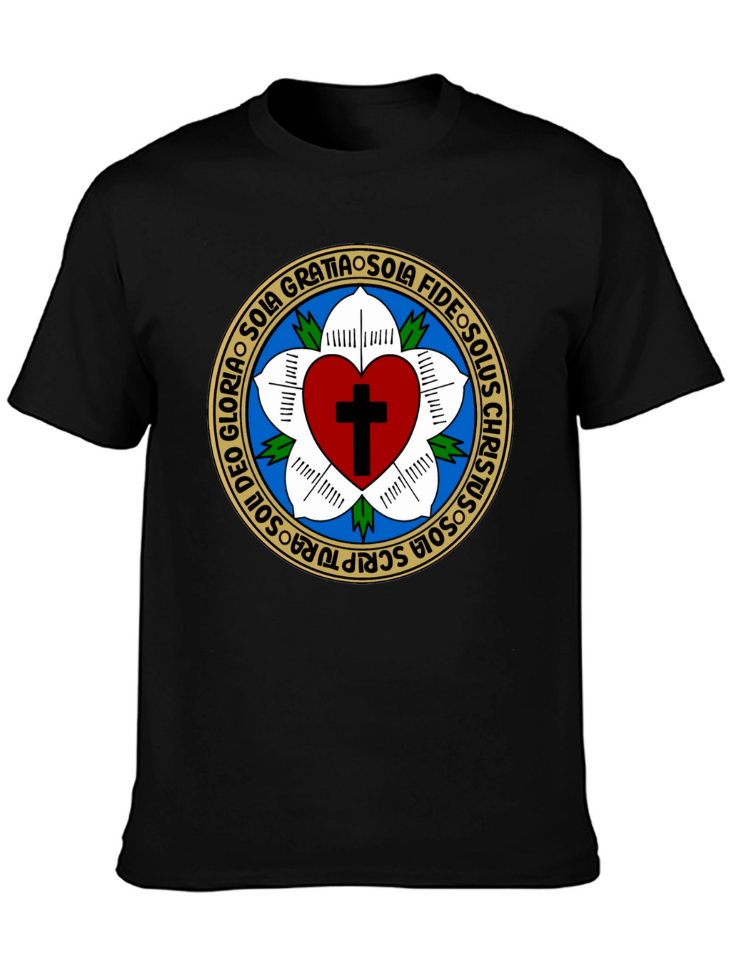 Luther Rose T-Shirt Classic Christian Tee