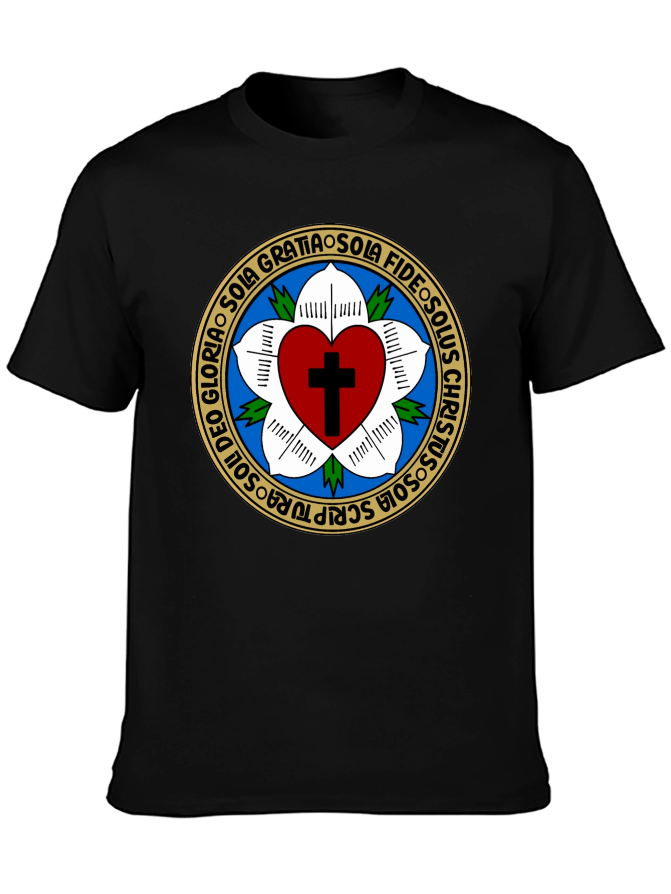 Luther Rose T-Shirt Classic Christian Tee