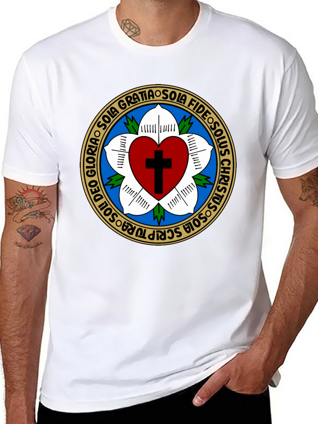 Luther Rose T-Shirt Classic Christian Tee