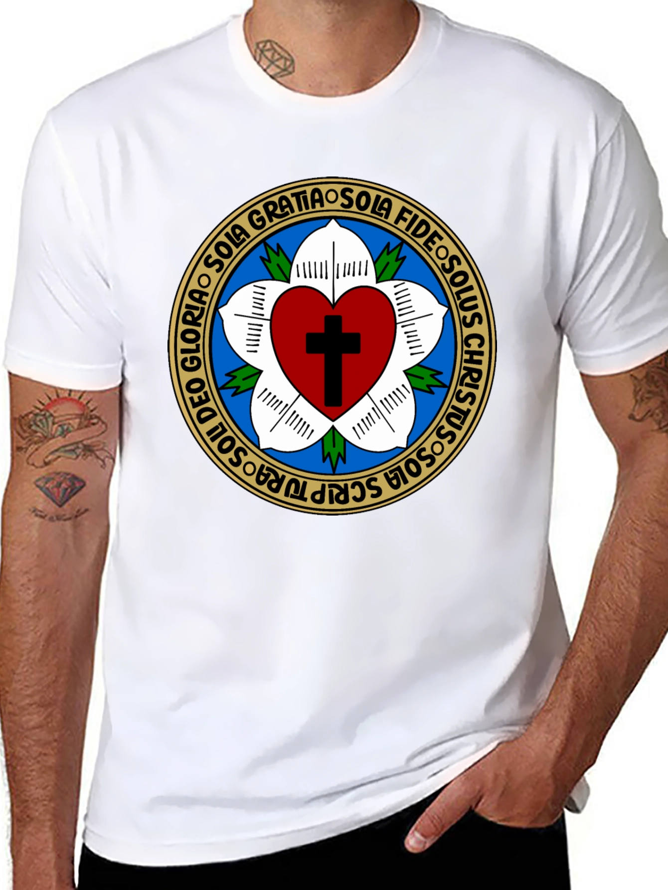Luther Rose T-Shirt Classic Christian Tee