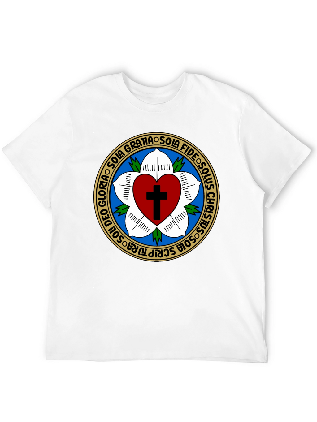 Luther Rose T-Shirt Classic Christian Tee