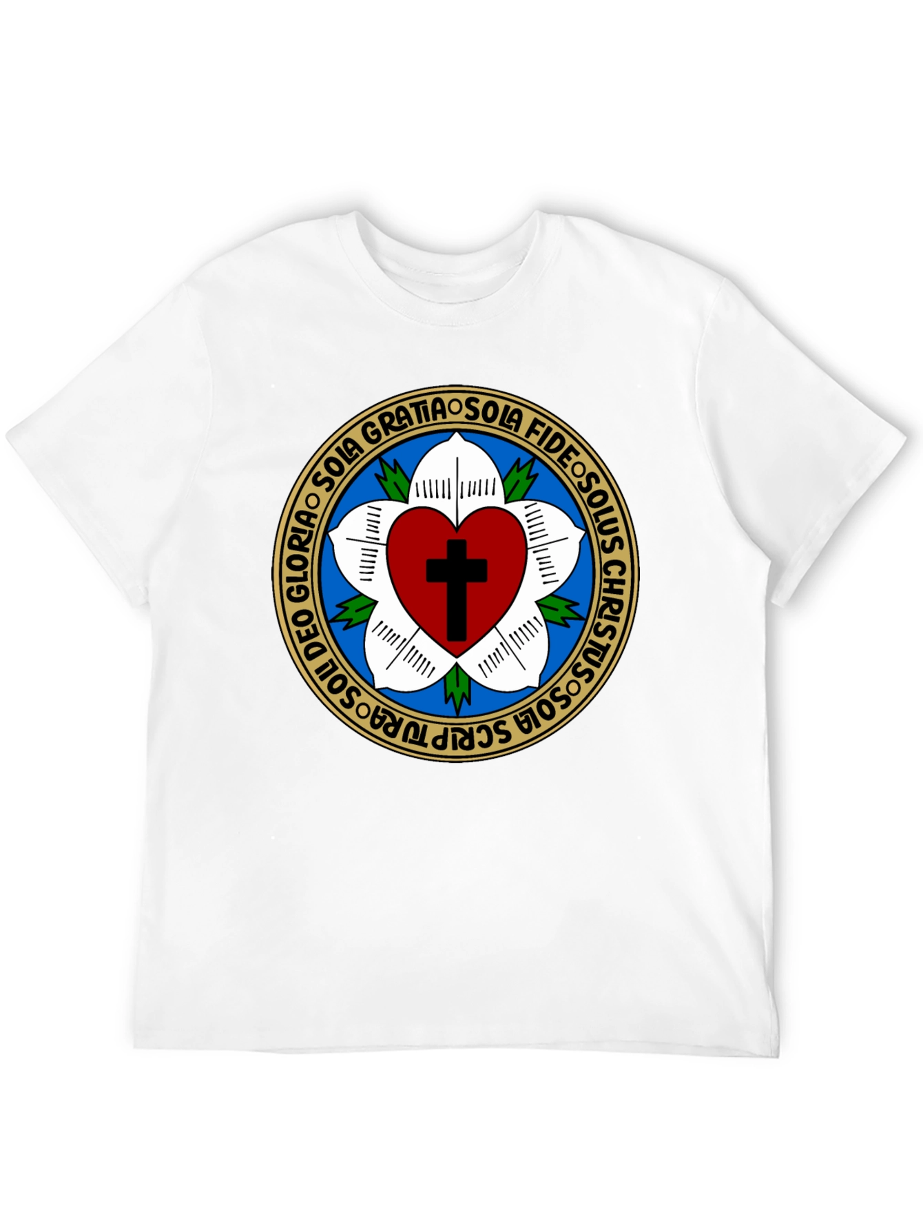 Luther Rose T-Shirt Classic Christian Tee