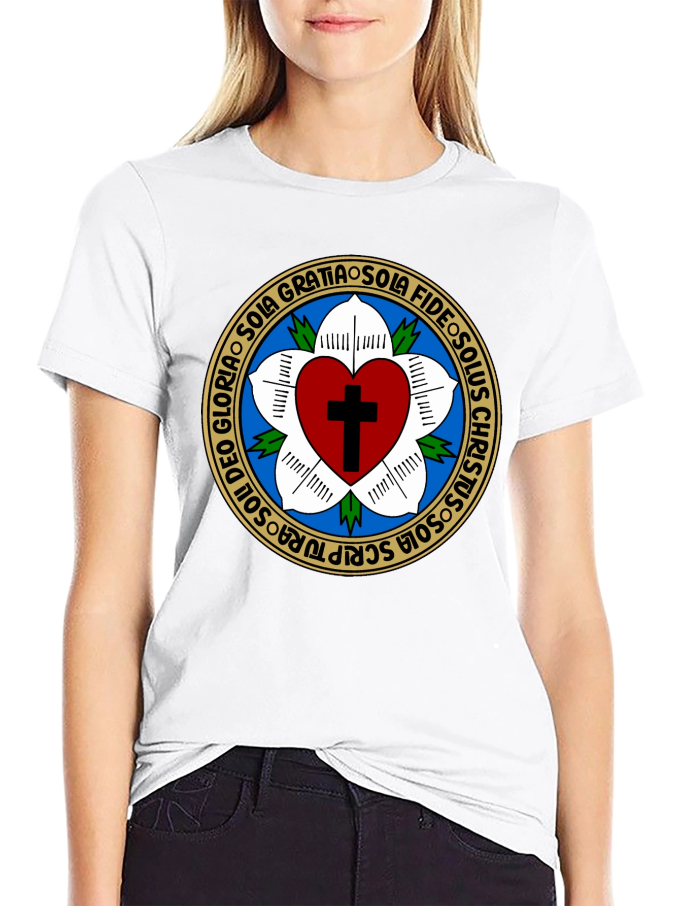 Luther Rose T-Shirt Classic Christian Tee