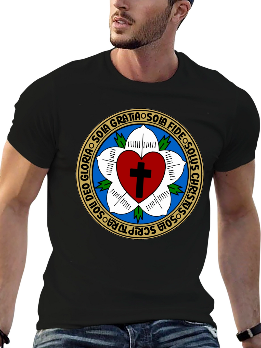 Luther Rose T-Shirt Classic Christian Tee