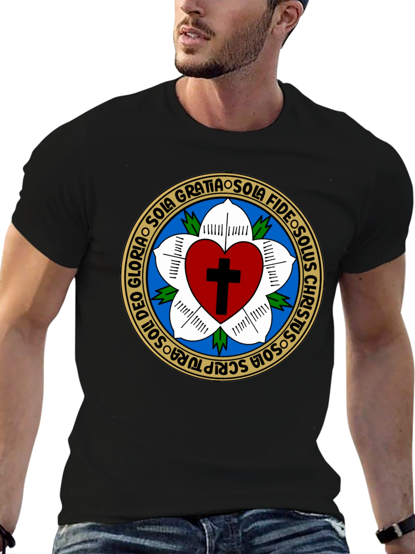 Luther Rose T-Shirt Classic Christian Tee