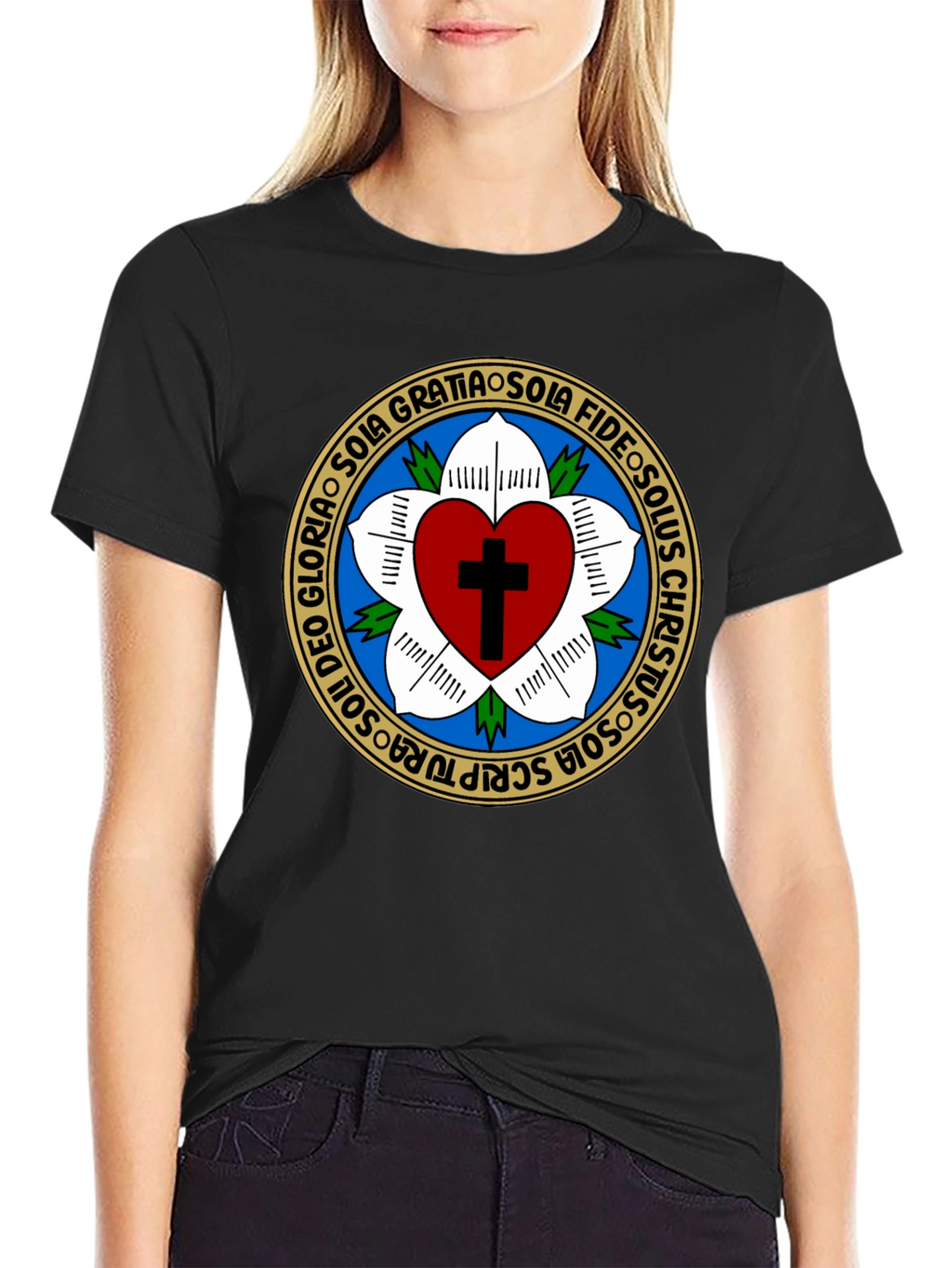 Luther Rose T-Shirt Classic Christian Tee