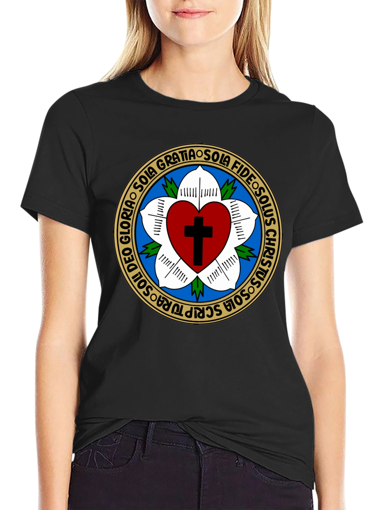 Luther Rose T-Shirt Classic Christian Tee