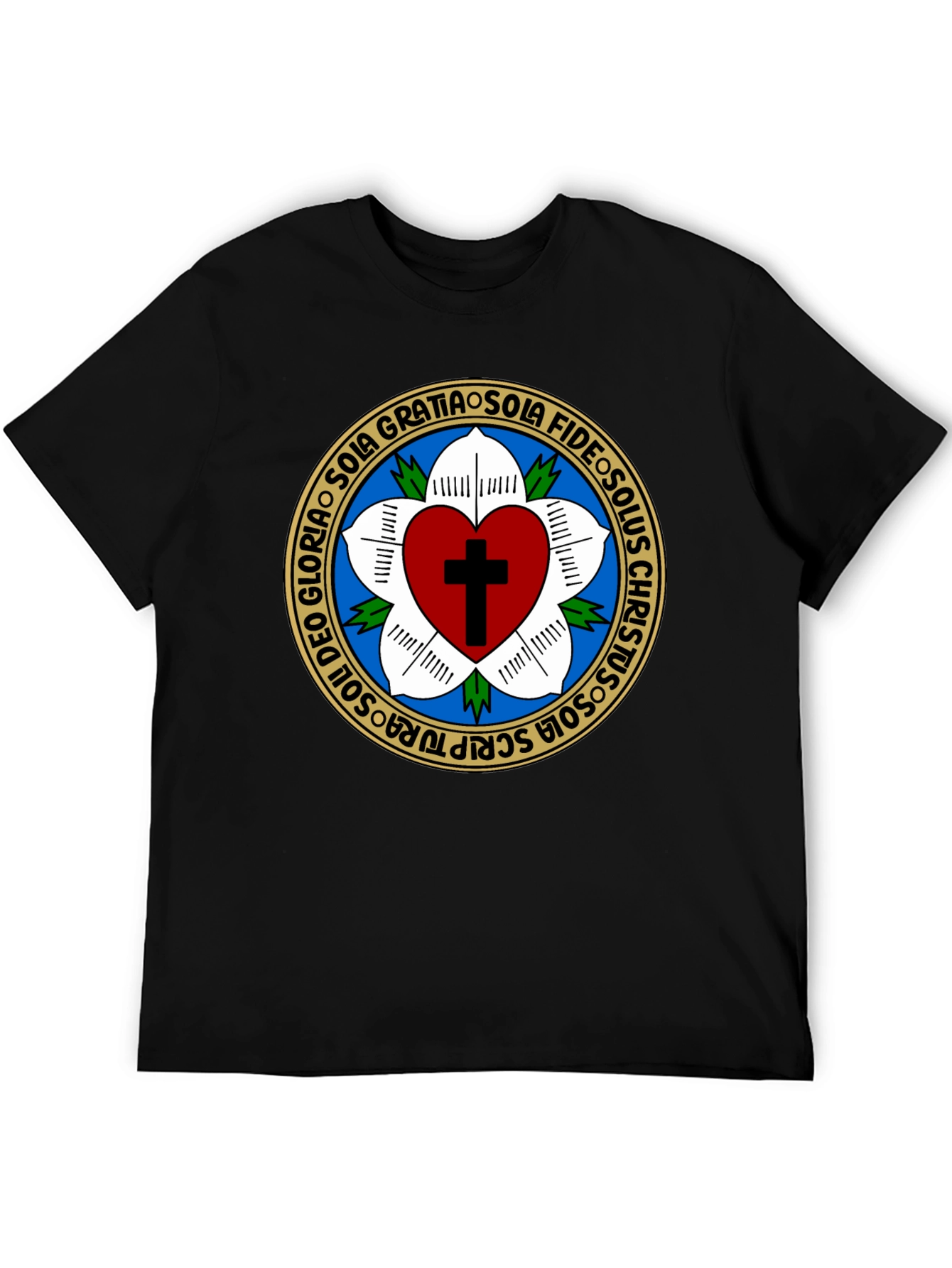 Luther Rose T-Shirt Classic Christian Tee