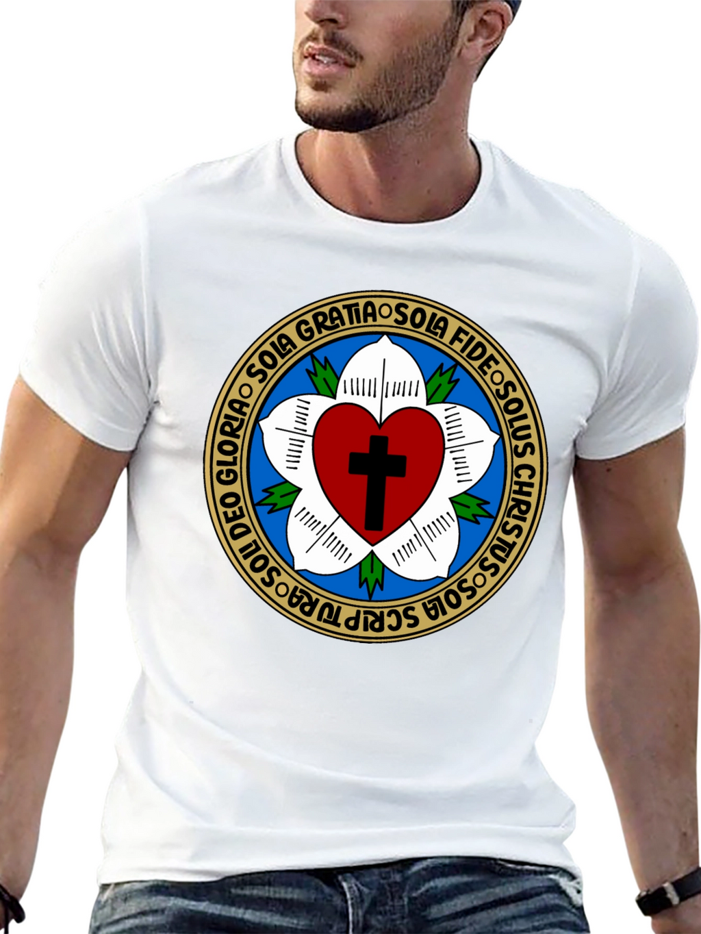 Luther Rose T-Shirt Classic Christian Tee