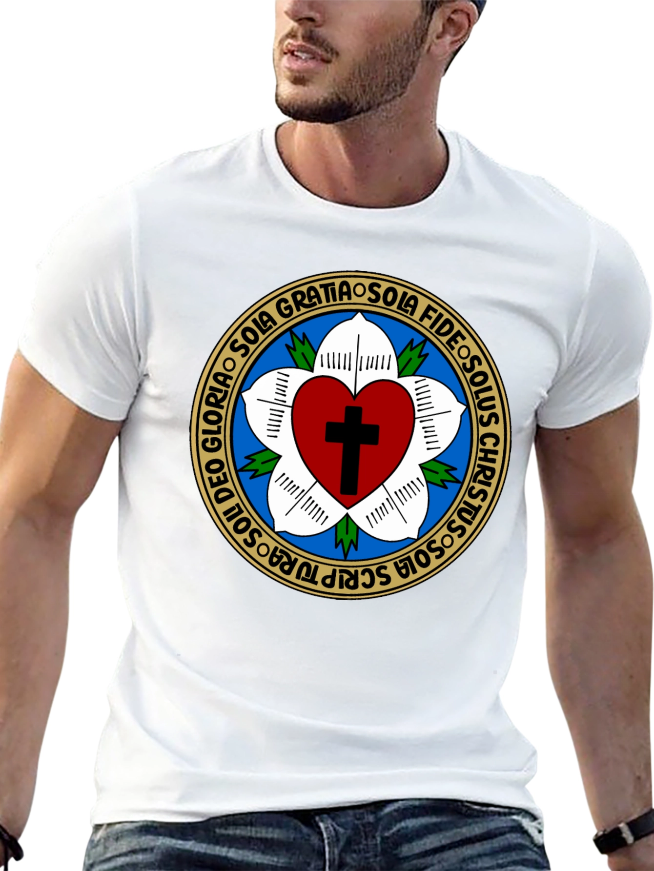 Luther Rose T-Shirt Classic Christian Tee