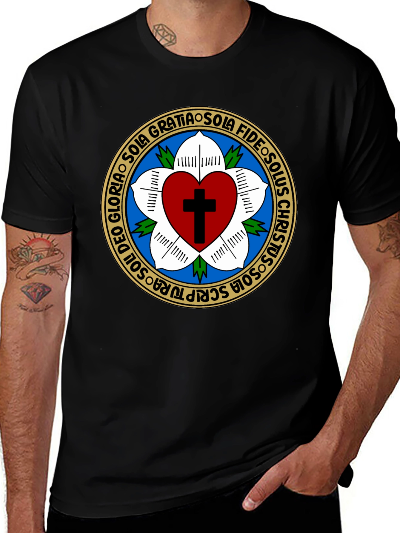 Luther Rose T-Shirt Classic Christian Tee