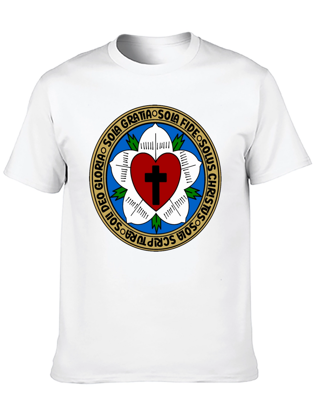 Luther Rose T-Shirt Classic Christian Tee