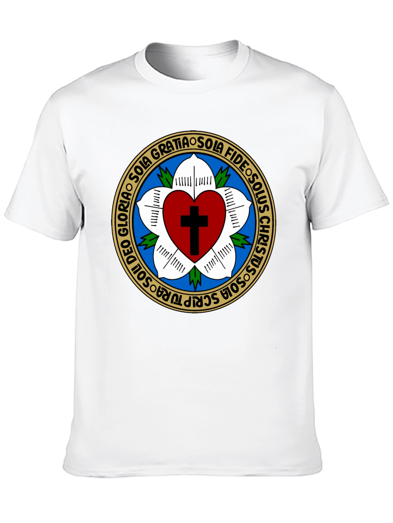 Luther Rose T-Shirt Classic Christian Tee