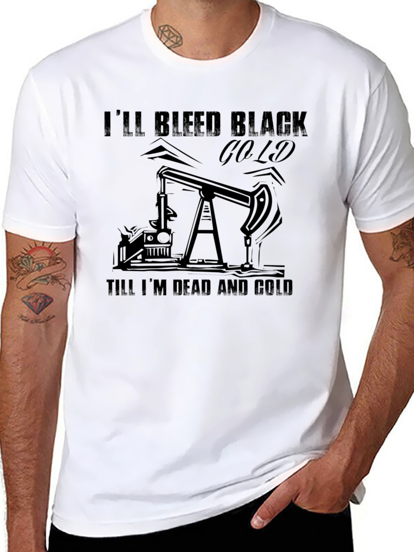 Black Gold Bleed Graphic Tee