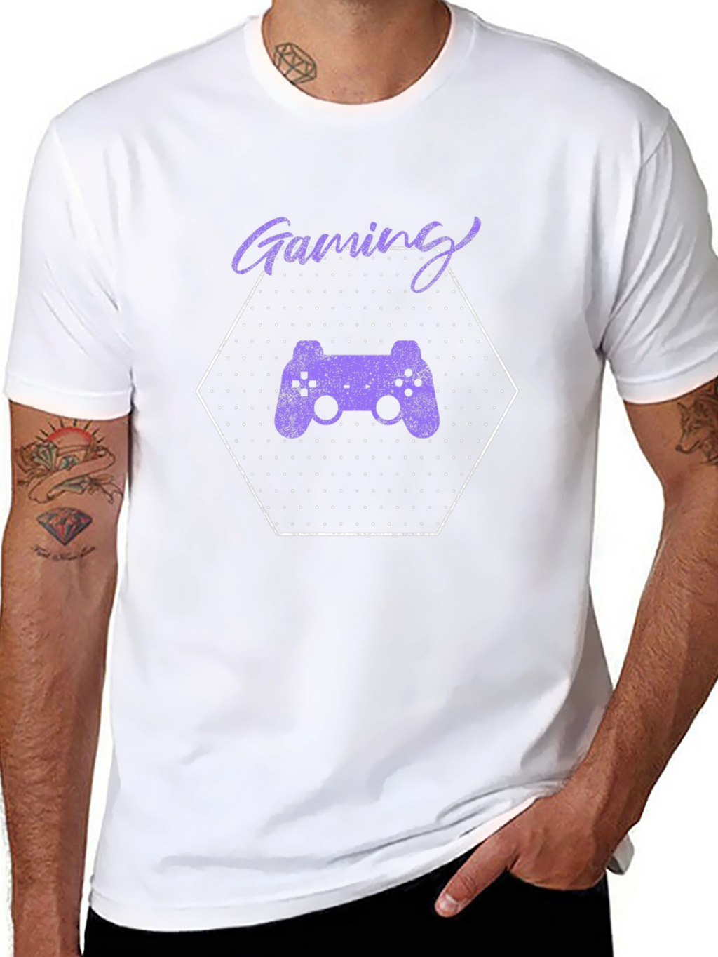 Gaming T-Shirt - Controller Design - Black