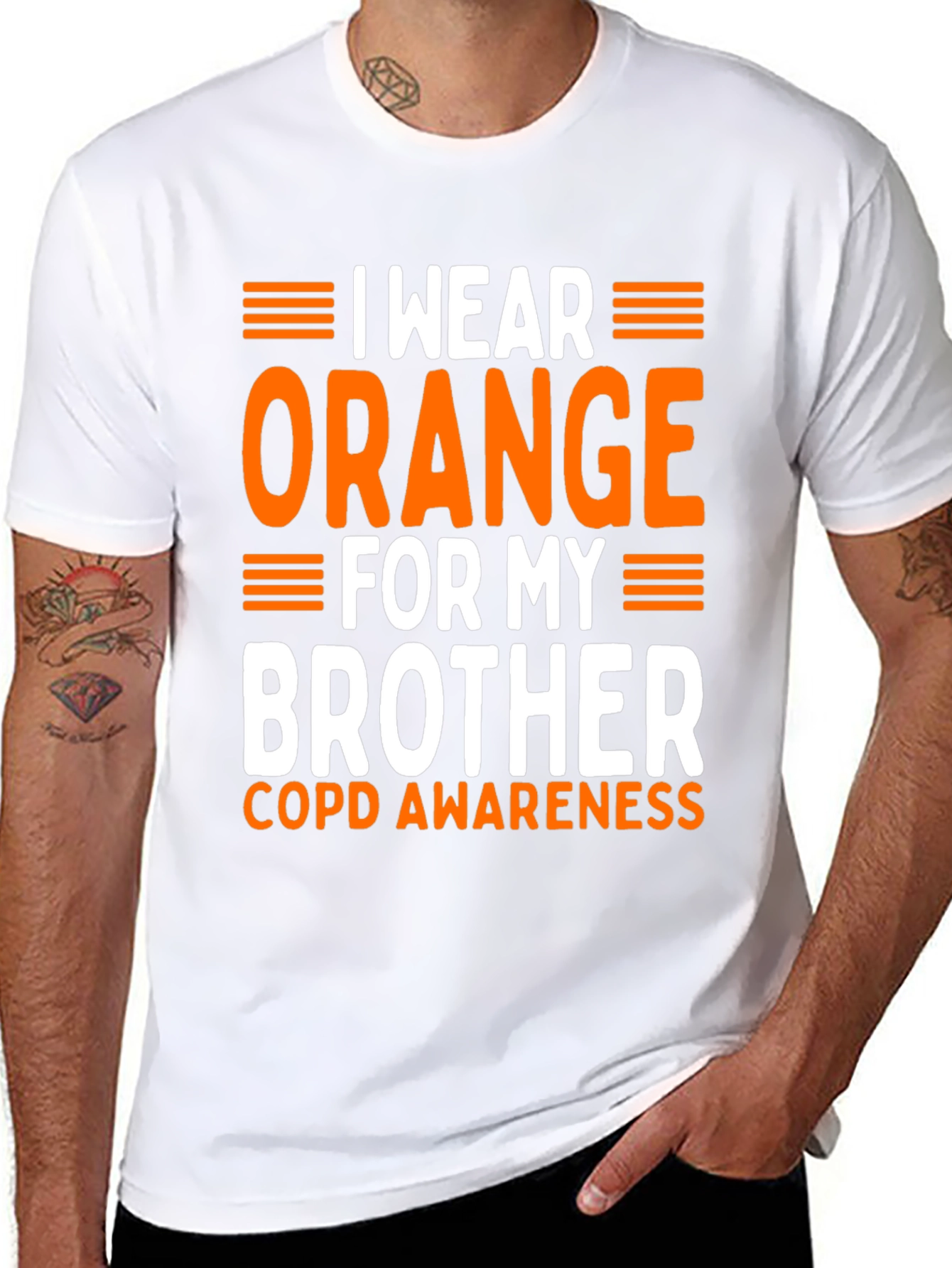 I Wear Orange for My Brother COPD Awareness T-Shirt