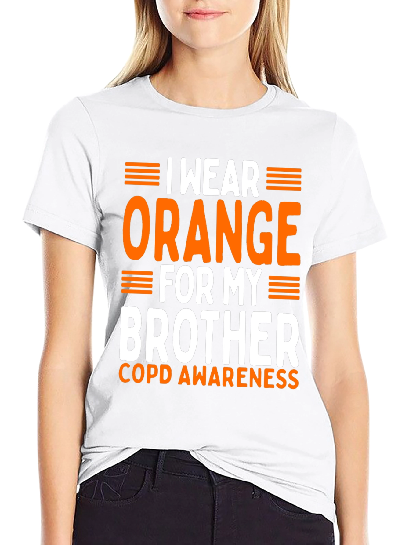 I Wear Orange for My Brother COPD Awareness T-Shirt