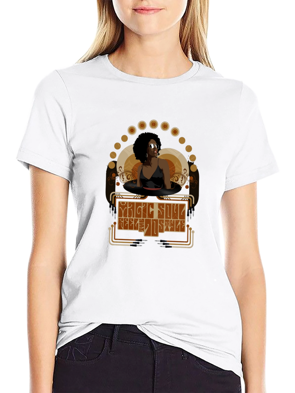 Magic Soul Retro Style Graphic T-Shirt