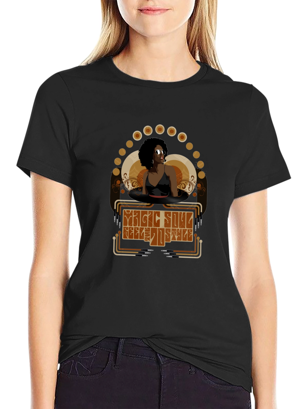 Magic Soul Retro Style Graphic T-Shirt