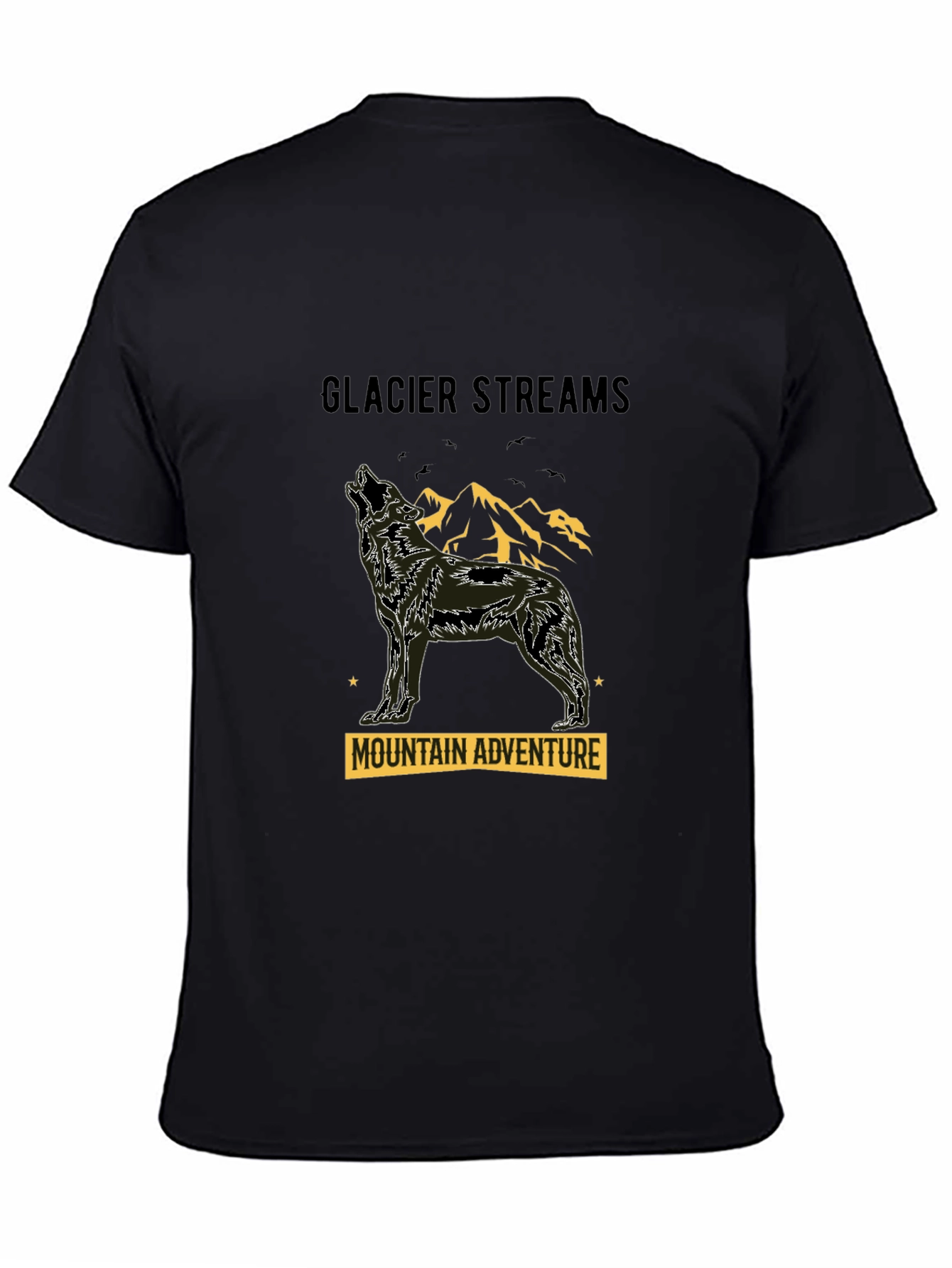 Glacier Streams Mountain Adventure Graphic T-Shirt