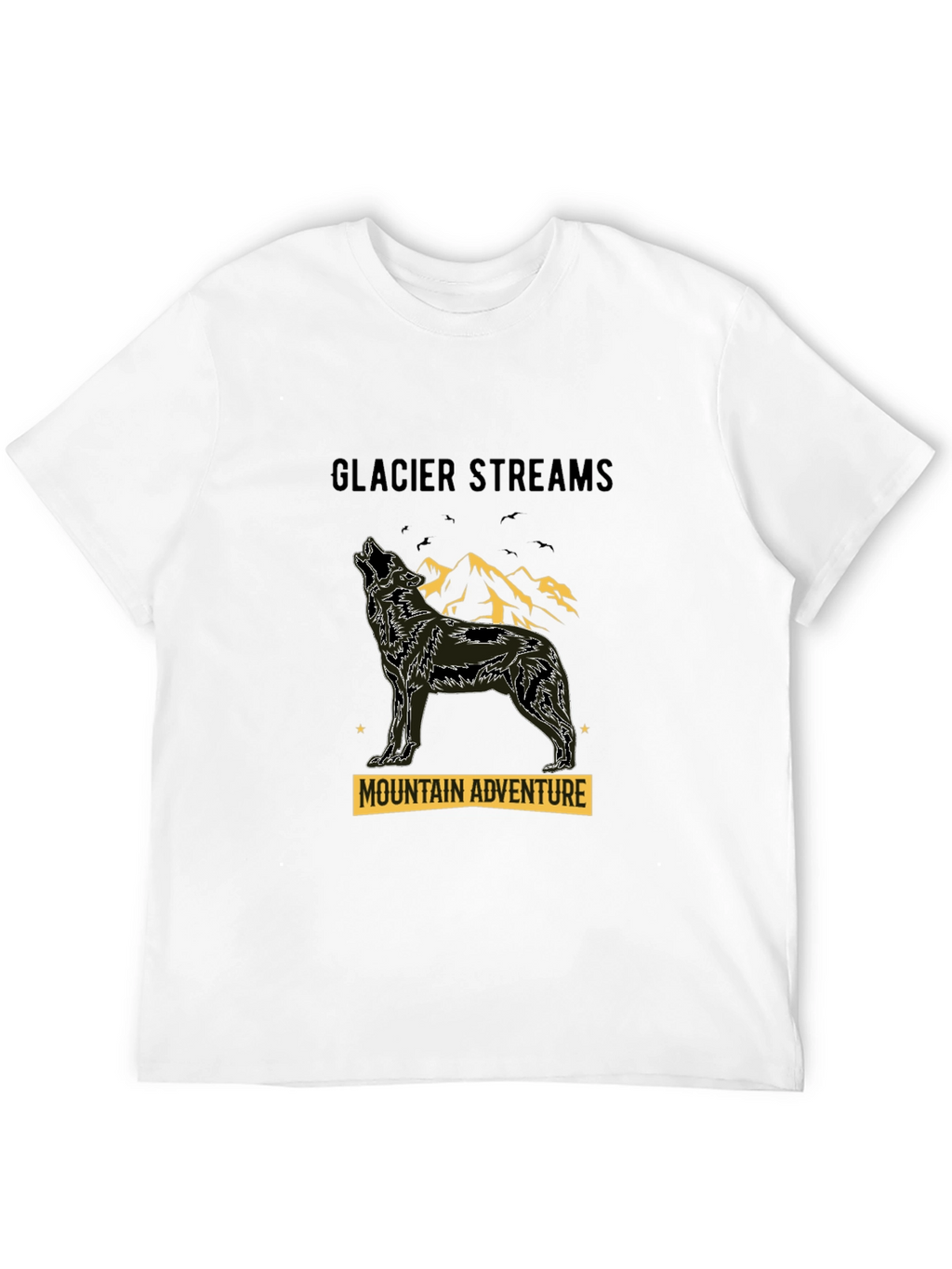 Glacier Streams Mountain Adventure Graphic T-Shirt