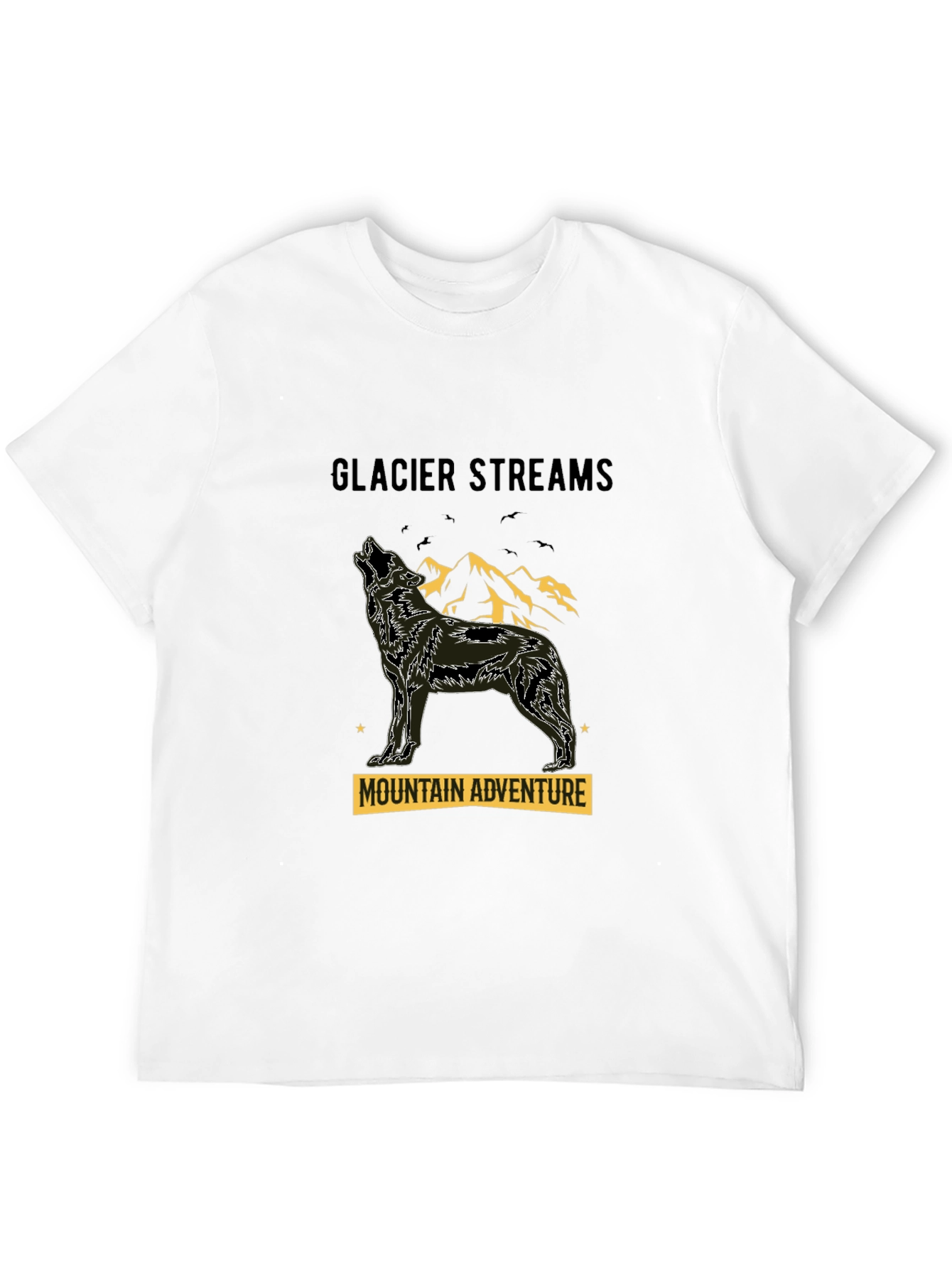 Glacier Streams Mountain Adventure Graphic T-Shirt