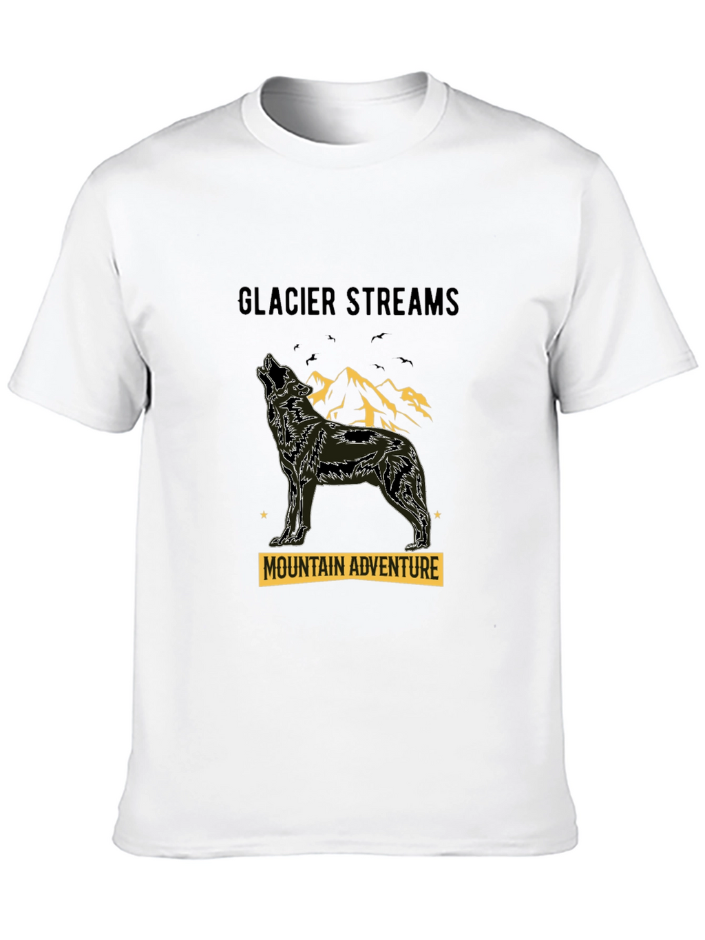 Glacier Streams Mountain Adventure Graphic T-Shirt