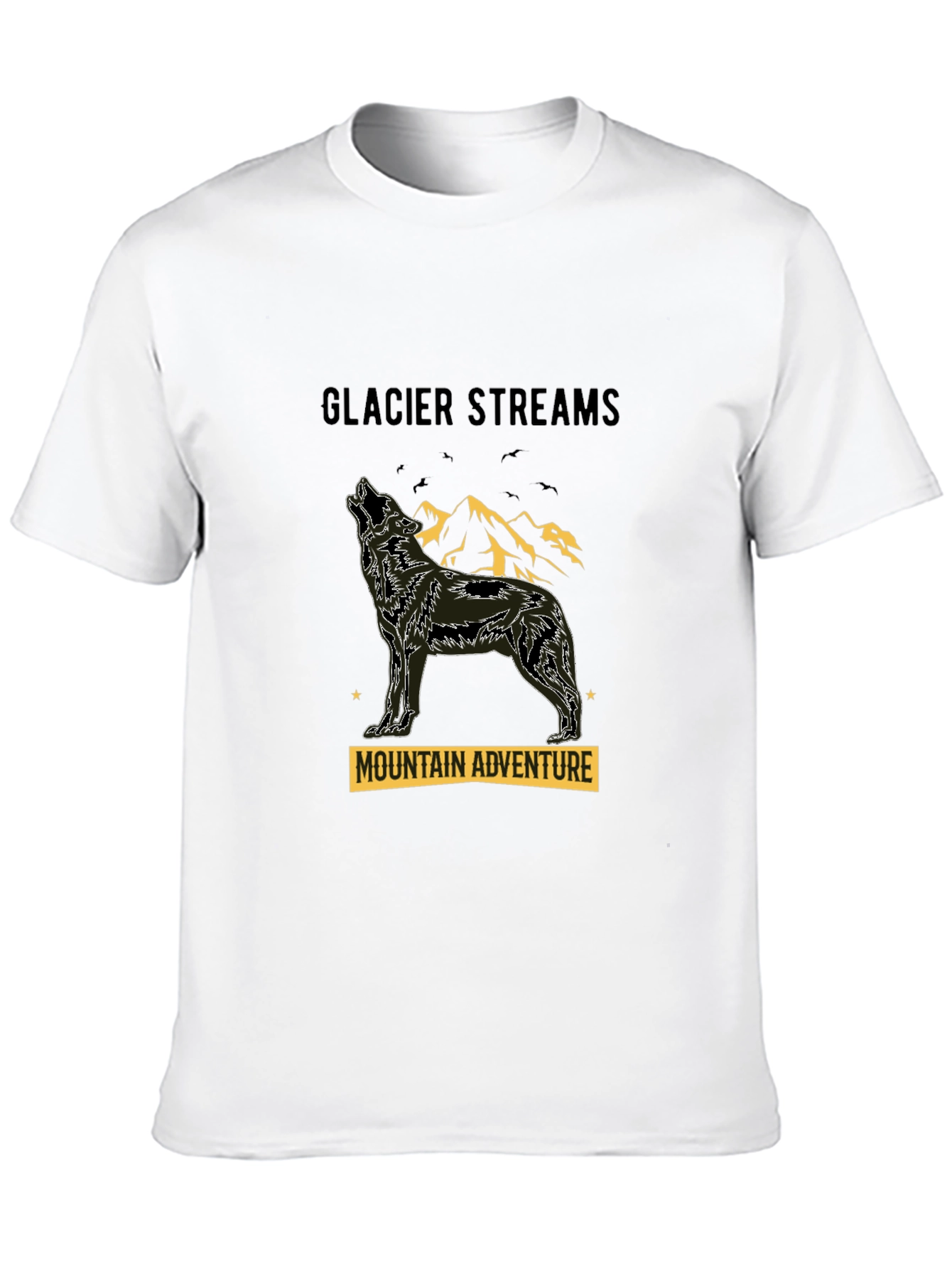 Glacier Streams Mountain Adventure Graphic T-Shirt
