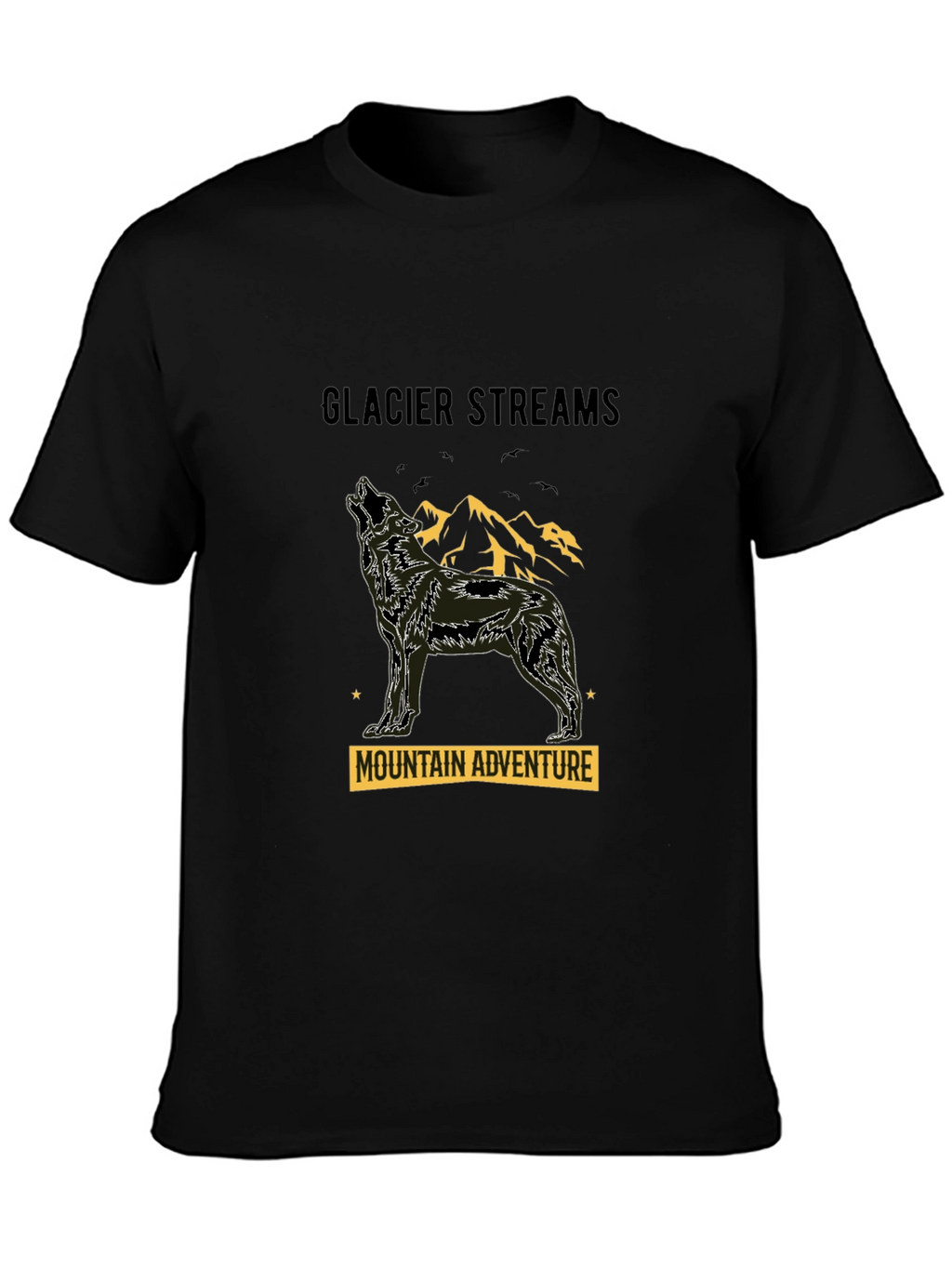 Glacier Streams Mountain Adventure Graphic T-Shirt