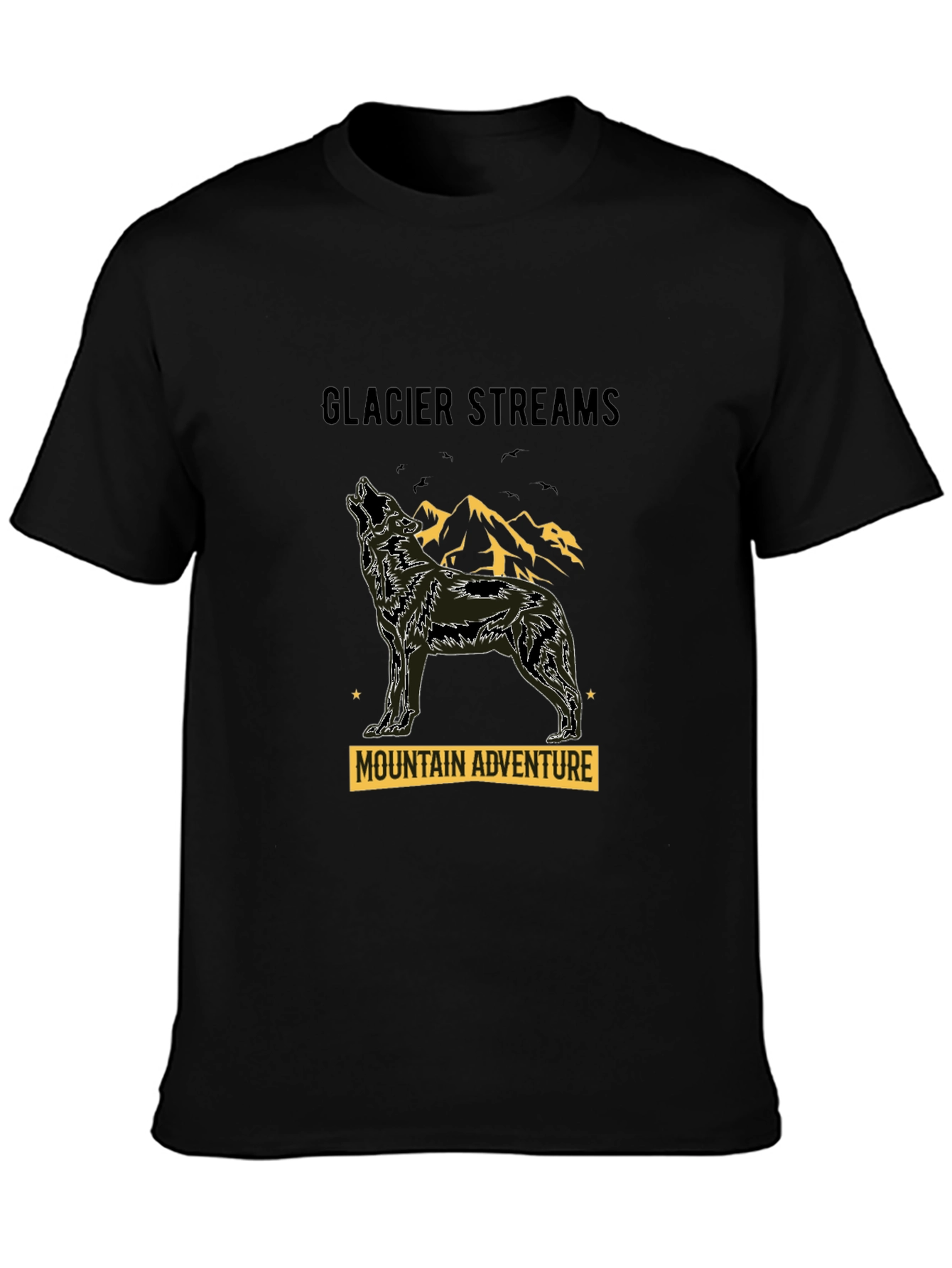 Glacier Streams Mountain Adventure Graphic T-Shirt