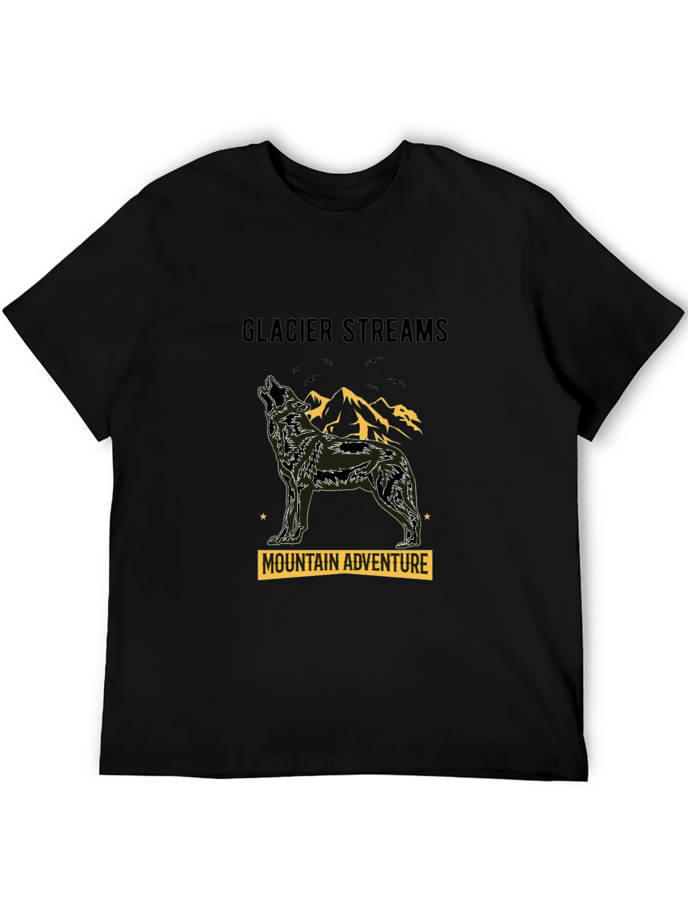 Glacier Streams Mountain Adventure Graphic T-Shirt