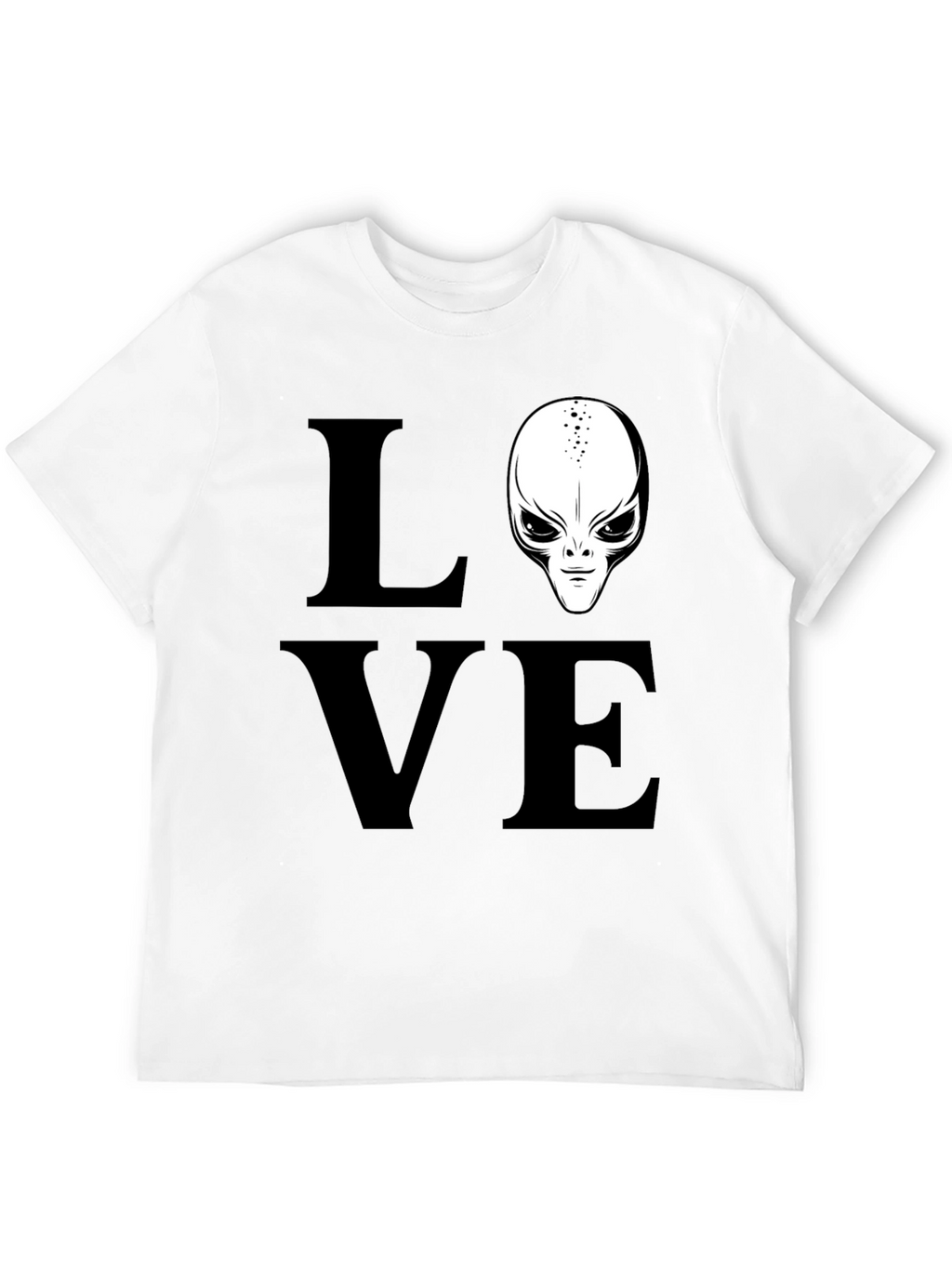 Love Alien Black T-Shirt Sci-Fi Design