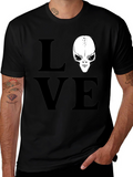 Love Alien Black T-Shirt Sci-Fi Design